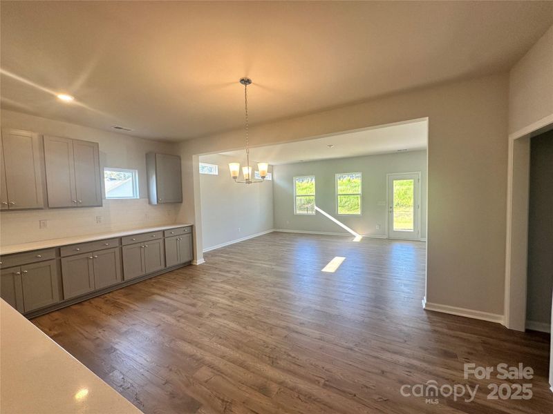 View into casual dining area