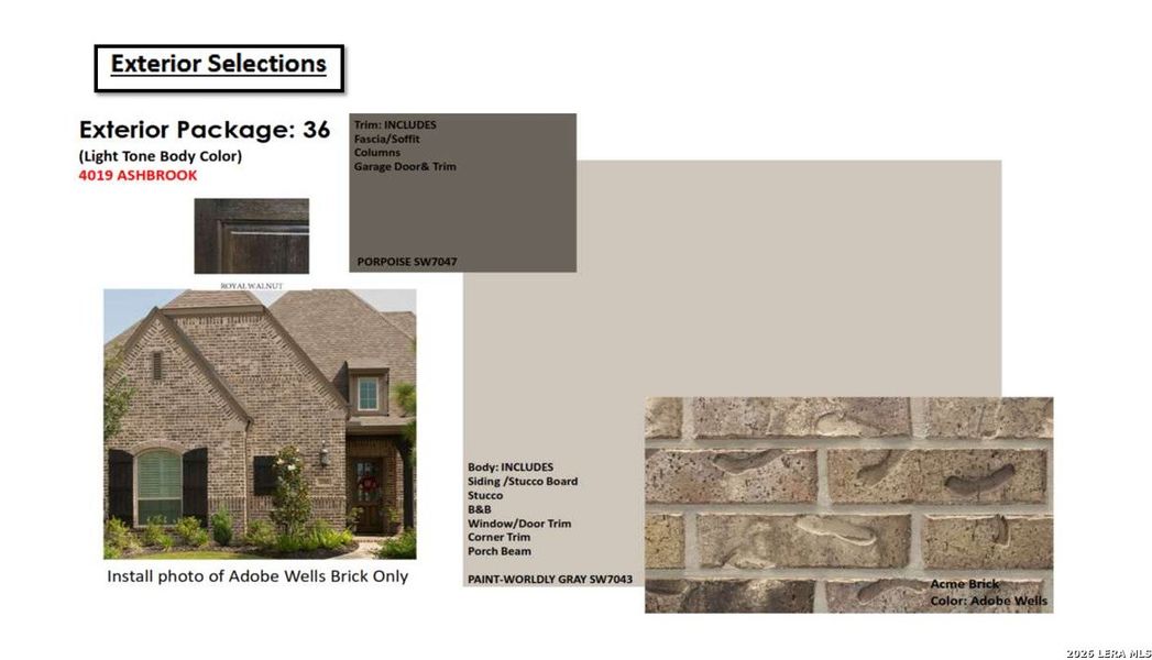 Sample of building materials used in homes in The Parklands, Schertz (Image 9). Sample of building materials used in homes in The Parklands, Schertz (Image 9).