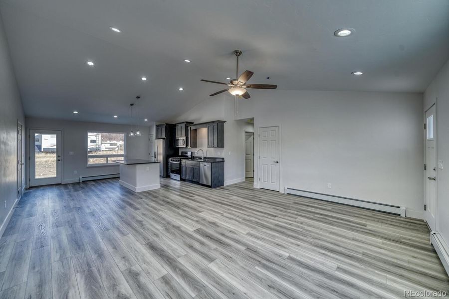 Open concept - living room, dining room, kitchen Open concept - living room, dining room, kitchen