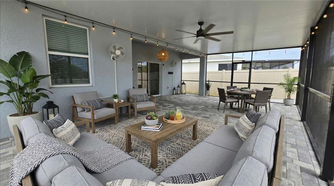 Exterior details and patio area of a home in Village at Windsor Reserve, Eagle Lake (Image 25).