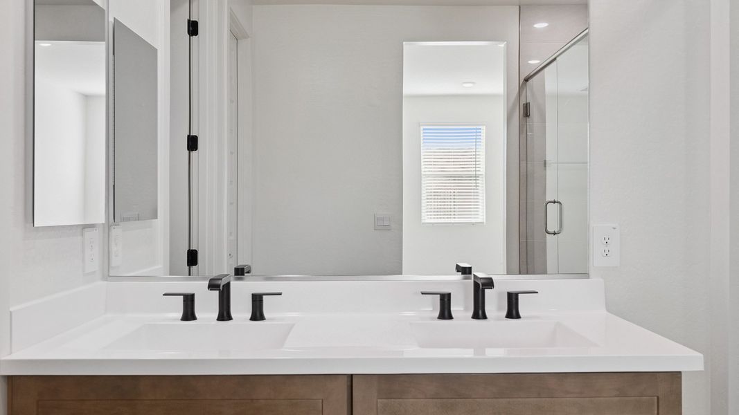 Close-up of interior finishes inside a home in The Ridge at Stone Butte, Phoenix (Image 12).