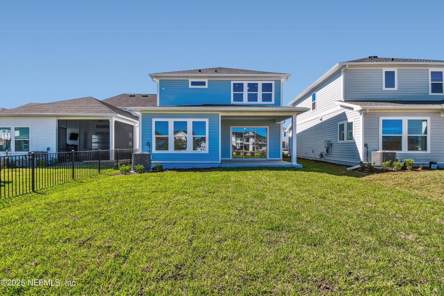 Exterior details and patio area of a home in Seven Pines 40' Front Entry, Jacksonville (Image 3).