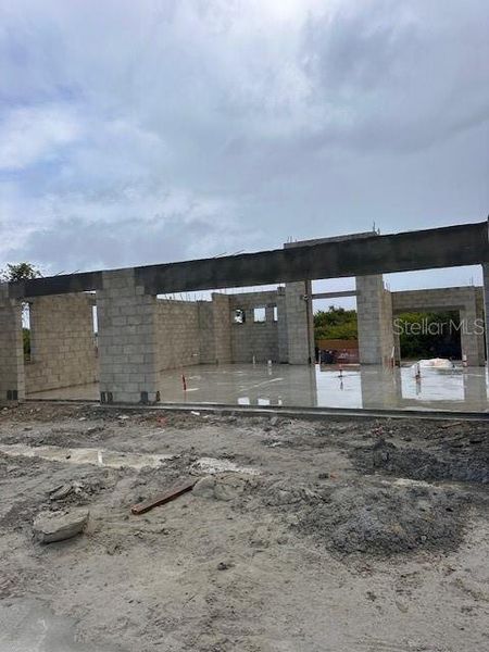 In-progress construction of a new home in , Port Charlotte, FL (Image 1).