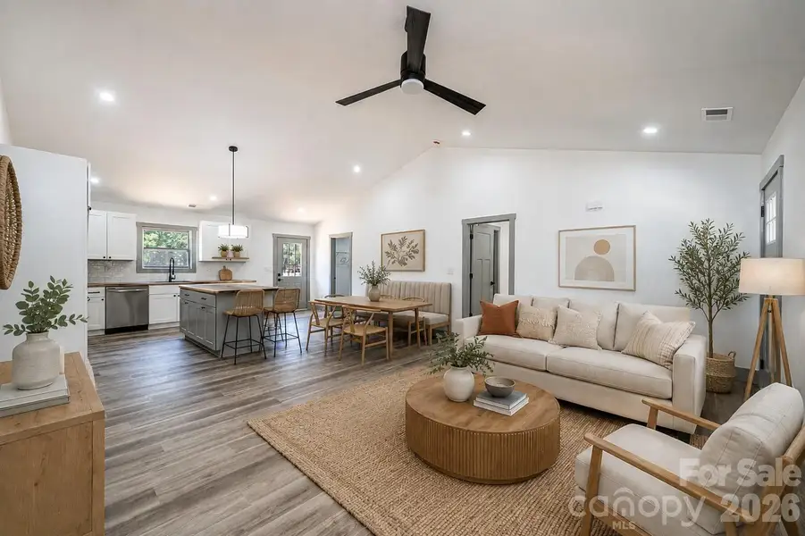 Open concept virtually staged with furniture placement ideas Open concept virtually staged with furniture placement ideas