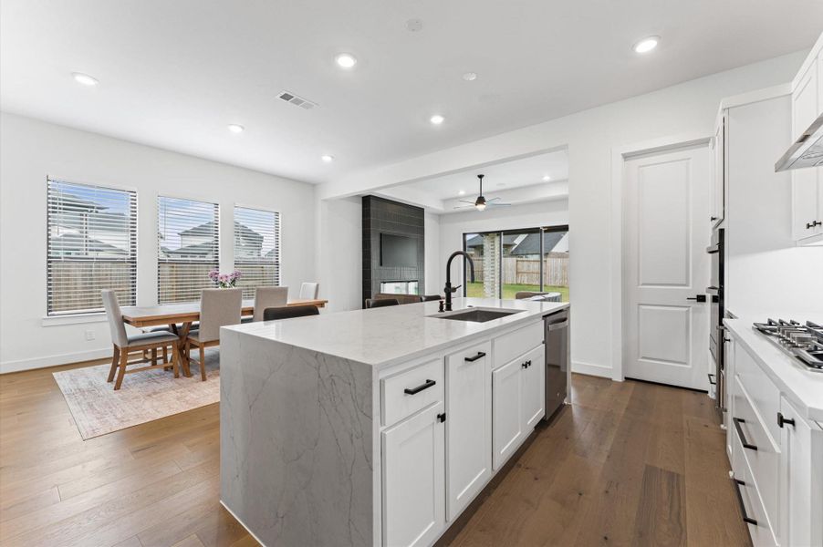 Open-concept floor plan