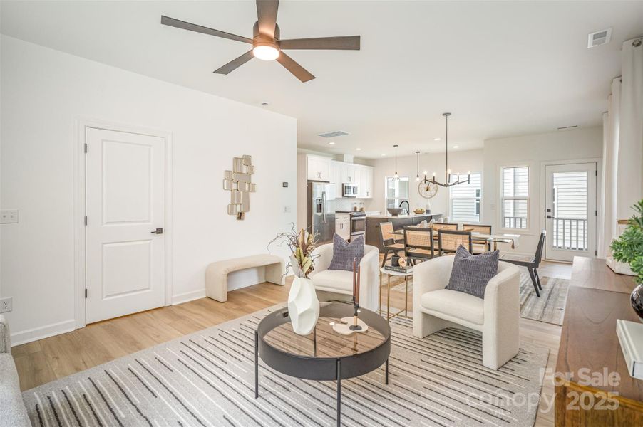 Furnished interior view inside a new home in , Charlotte (Image 6).