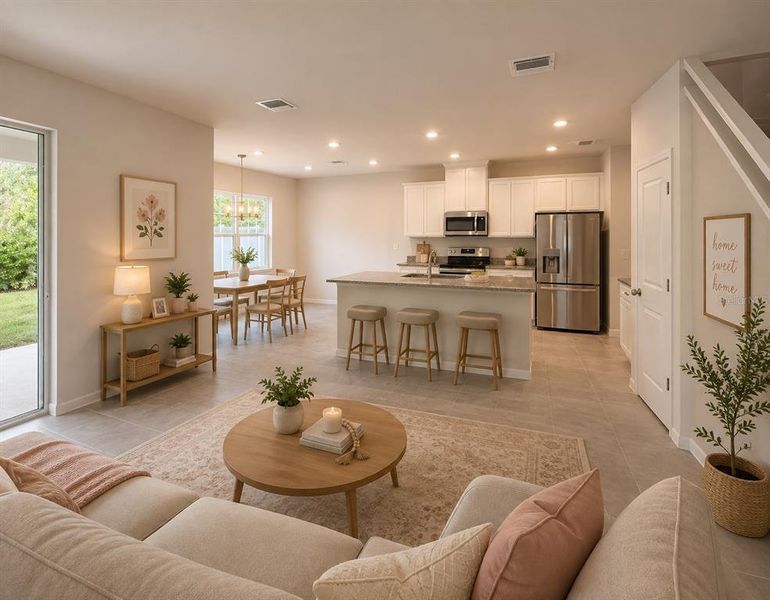 Furnished interior view inside a new home in , Spring Hill (Image 8). Furnished interior view inside a new home in , Spring Hill (Image 8).