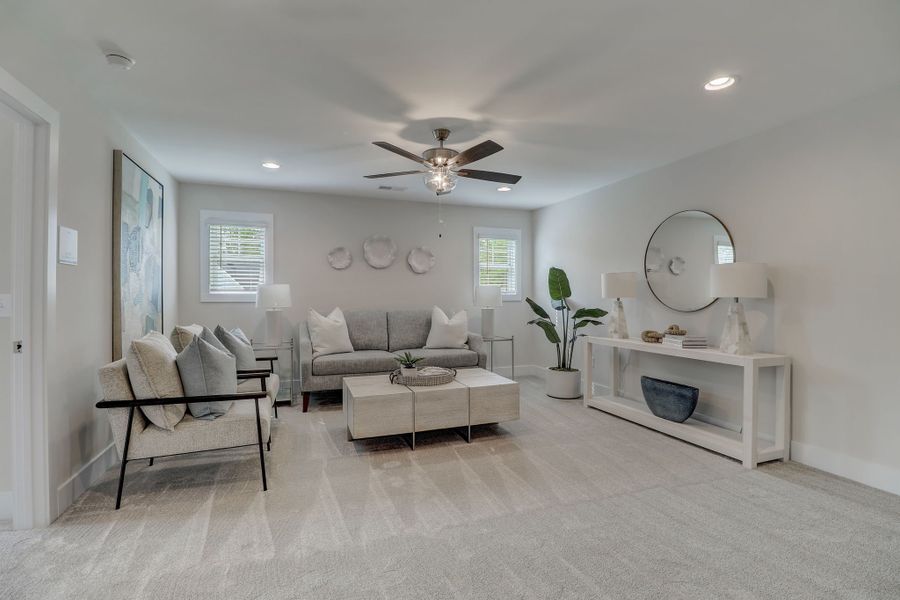 Representative furnished interior of a home built from the Brantley II by Great Southern Homes in Collins Cove, Chapin (Image 59).