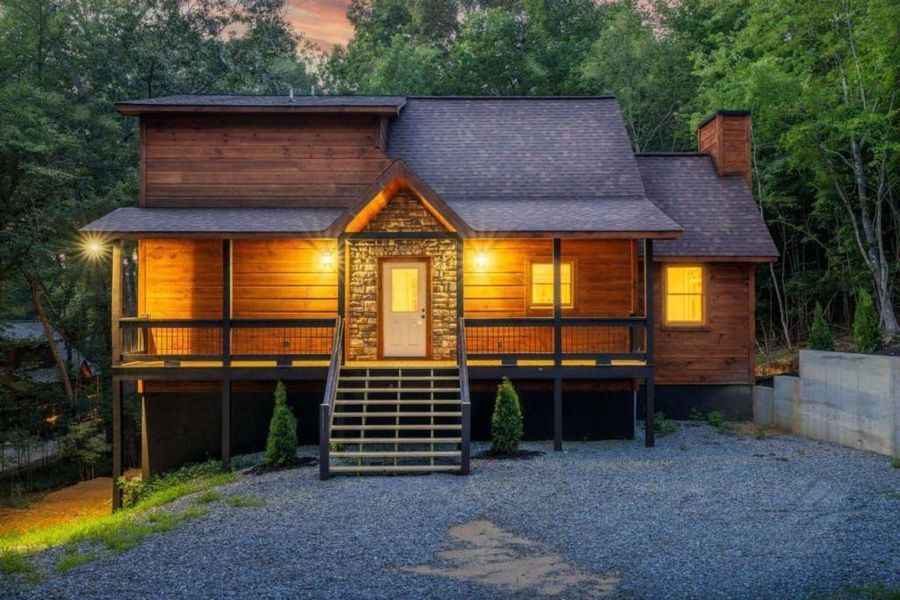 Front exterior of a new home in , Blue Ridge, GA, highlighting curb appeal (Image 2). Front exterior of a new home in , Blue Ridge, GA, highlighting curb appeal (Image 2).
