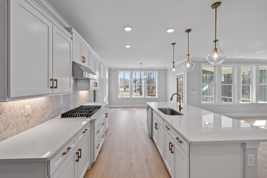 Representative furnished interior of a home built from the The Hampton by RobuckHomes in Baylee Ridge, Selma (Image 107).