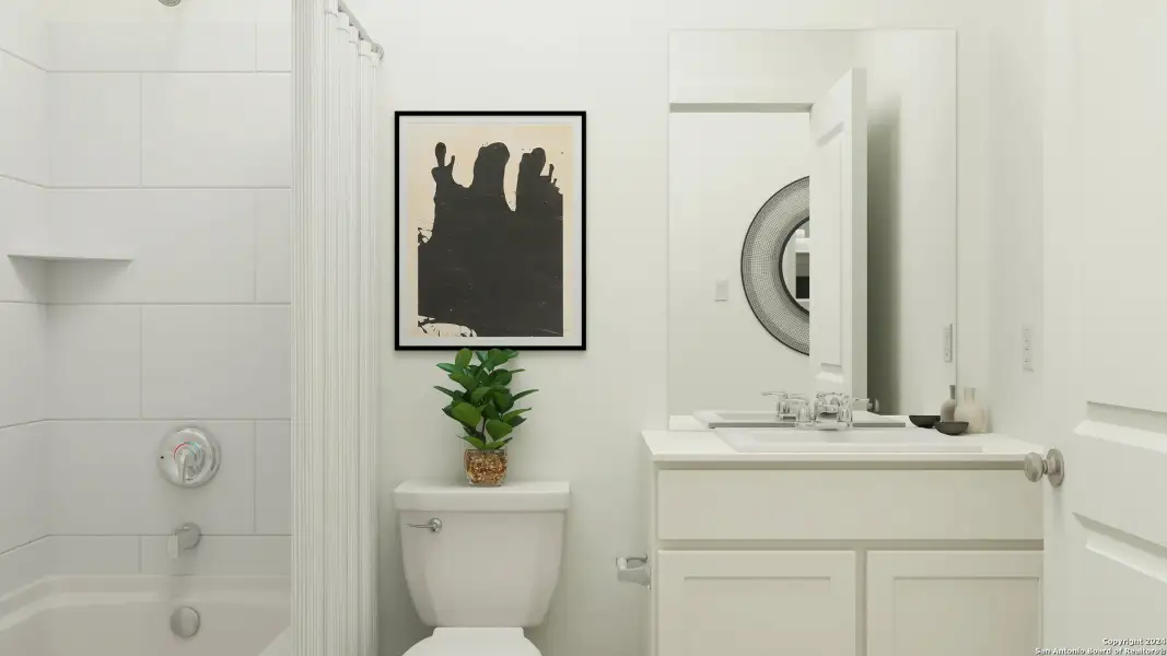 Furnished interior view inside a new home in Guadalupe Heights, Seguin (Image 9).