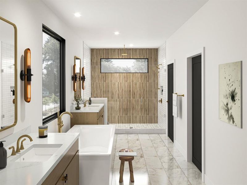 Furnished interior view inside a new home in , Dallas (Image 6).