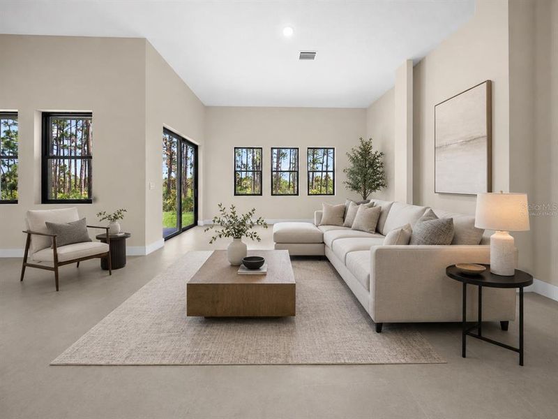 Furnished interior view inside a new home in , Port Charlotte (Image 51). Furnished interior view inside a new home in , Port Charlotte (Image 51).
