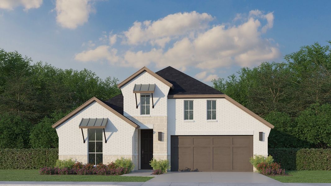 Plan 1578 Elevation C with Stone Plan 1578 Elevation C with Stone