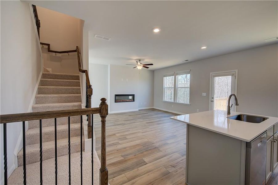 Furnished interior view inside a new home in Chapel Hill, Newnan (Image 7). Furnished interior view inside a new home in Chapel Hill, Newnan (Image 7).
