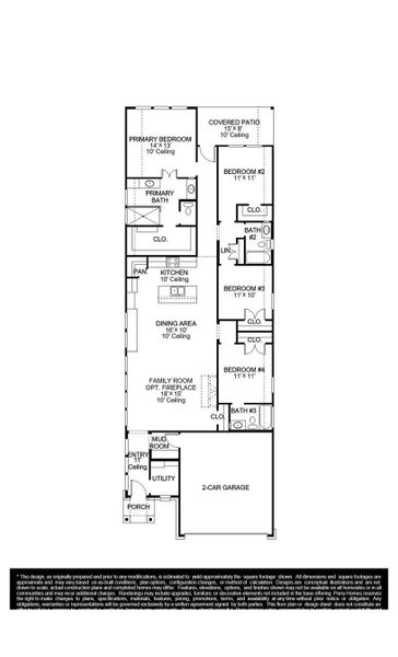 2D floor plan layout of this home in Meridiana, Manvel, TX (Image 5).