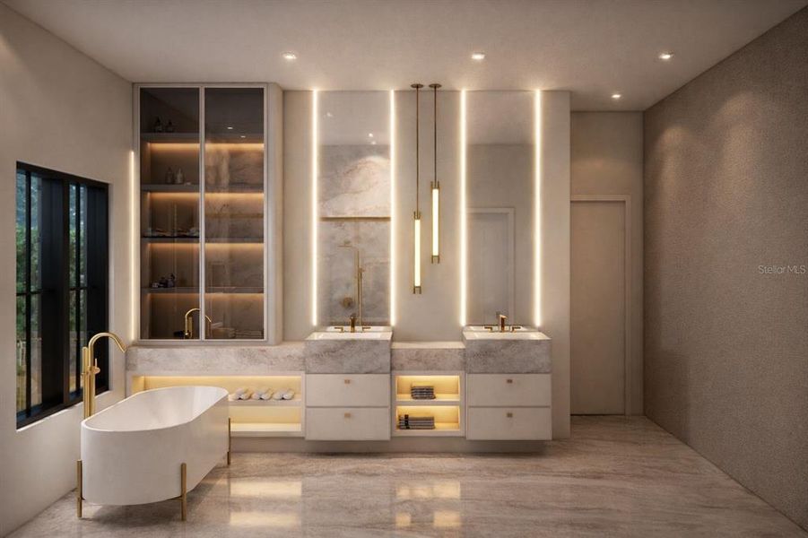 Furnished interior view inside a new home in , Orlando (Image 12).