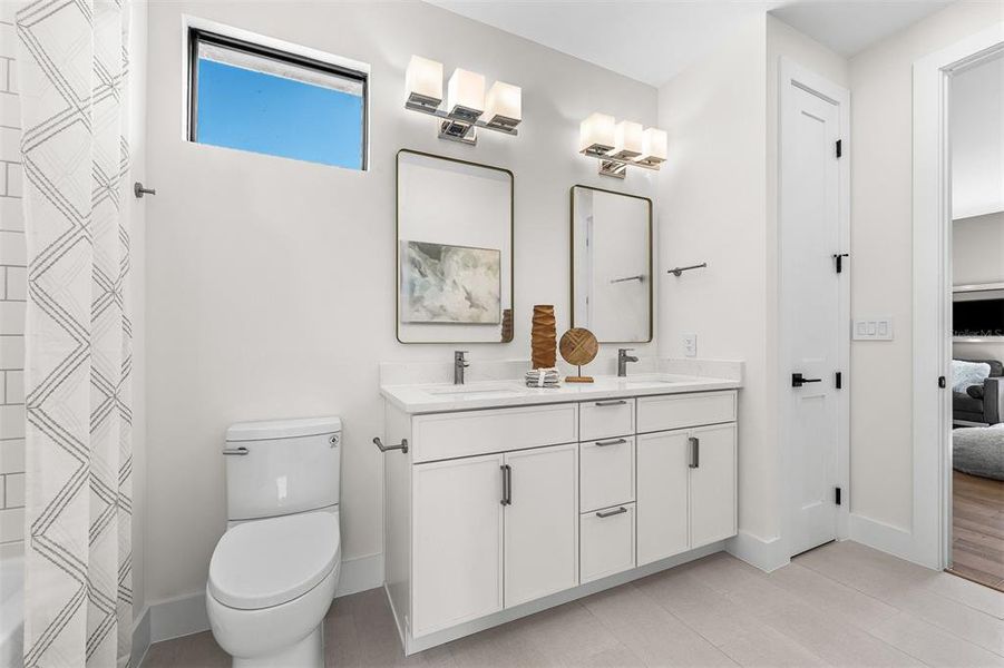 Furnished interior view inside a new home in , Orlando (Image 44).