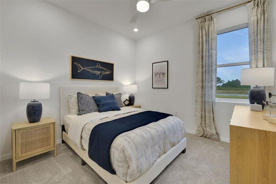 Furnished interior view inside a new home in Creekside Run at Babcock Ranch, Punta Gorda (Image 34).