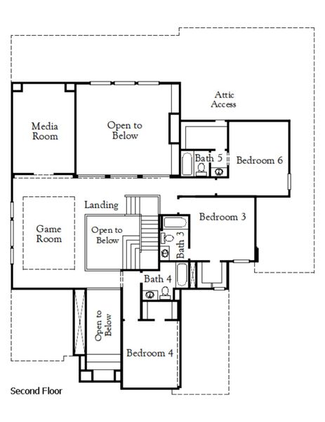 2D floor plan layout for the Kaufman by Coventry Homes in Lariat, Liberty Hill, TX (Image 5).