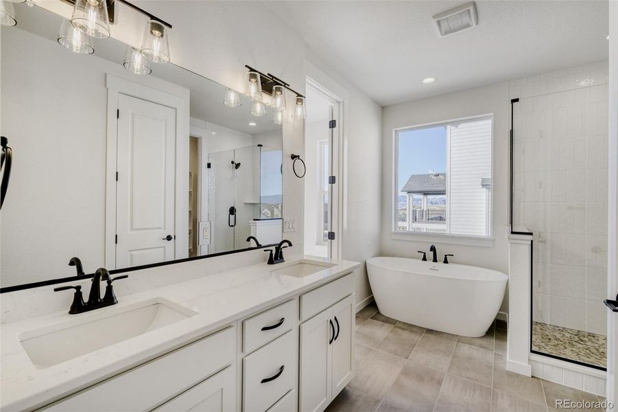 Furnished interior view inside a new home in Sterling Ranch Homestead, Colorado Springs (Image 9).