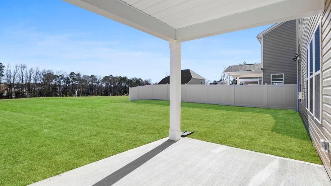 Exterior details and patio area of a home in Seven Oaks, Greenwood (Image 21). Exterior details and patio area of a home in Seven Oaks, Greenwood (Image 21).