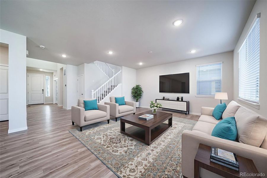 Furnished interior view inside a new home in Floret Collection at Alder Creek, Parker (Image 19).