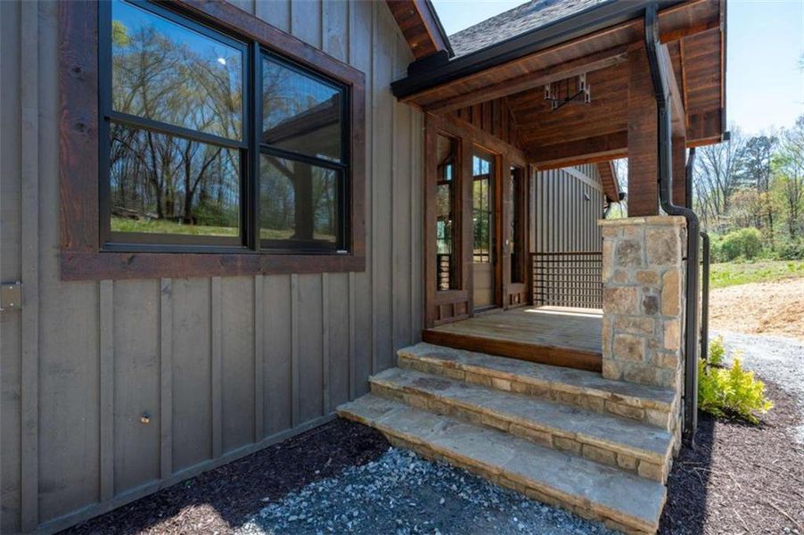 Exterior details and patio area of a home in , Mineral Bluff (Image 4).