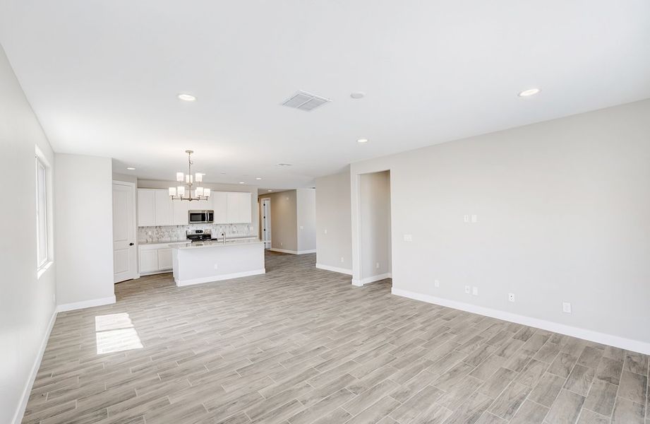 Representative unfurnished interior of a home built from the Castillo Series - Clover by Brightland Homes in Castillo at Anderson Parc, Buckeye (Image 20). Representative unfurnished interior of a home built from the Castillo Series - Clover by Brightland Homes in Castillo at Anderson Parc, Buckeye (Image 20).