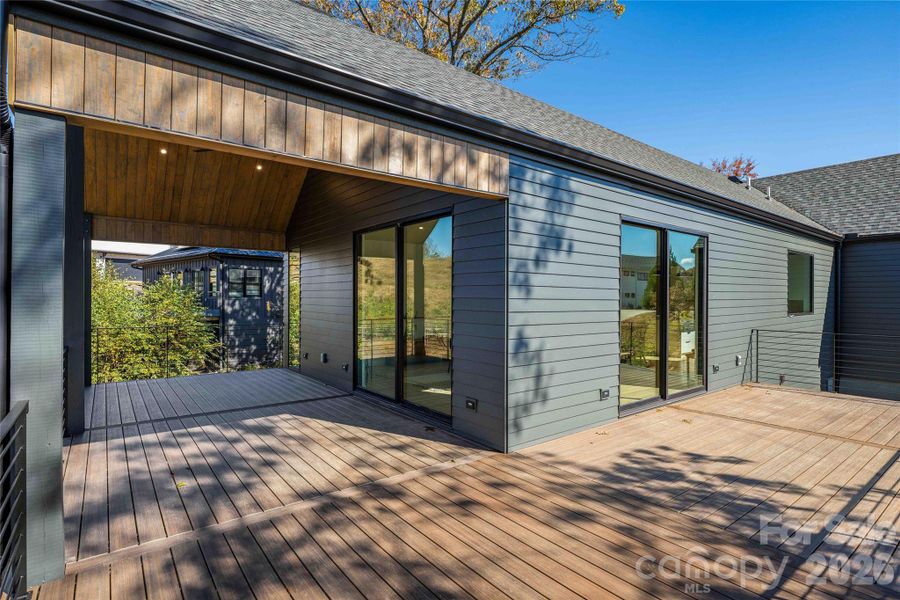 Exterior details and patio area of a home in , Asheville (Image 27).