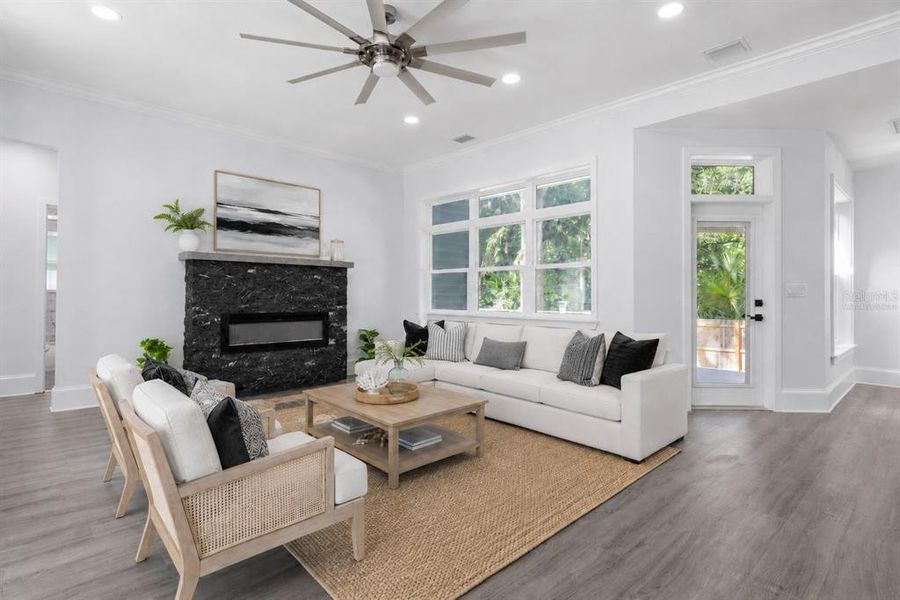 Furnished interior view inside a new home in , Palm Coast (Image 19). Furnished interior view inside a new home in , Palm Coast (Image 19).