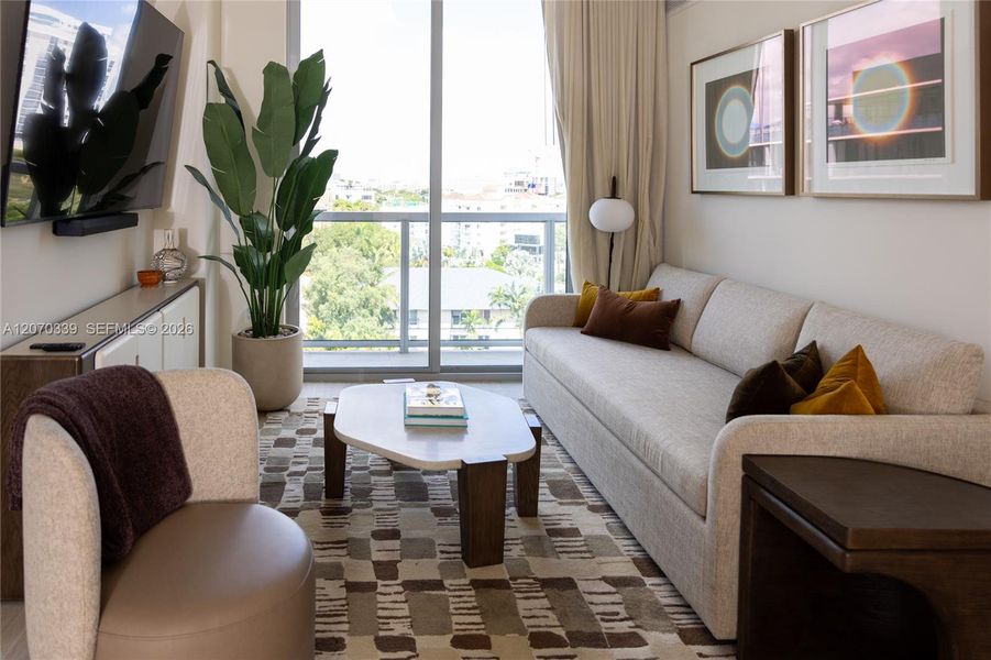 Furnished interior view inside a new home in , Miami (Image 32). Furnished interior view inside a new home in , Miami (Image 32).