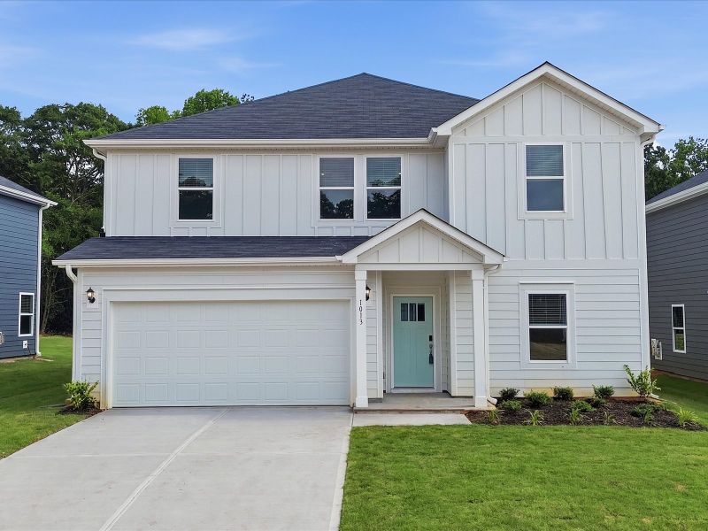 Front exterior of a new home in Southwell Commons, Anderson, SC, highlighting curb appeal (Image 1). Front exterior of a new home in Southwell Commons, Anderson, SC, highlighting curb appeal (Image 1).