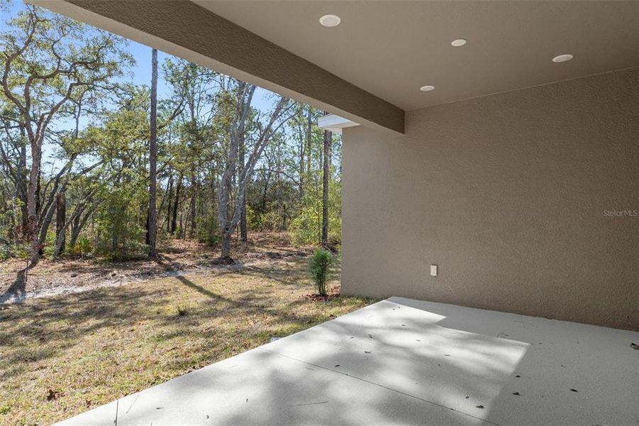 Exterior details and patio area of a home in Pine Ridge Estates, Beverly Hills (Image 24).