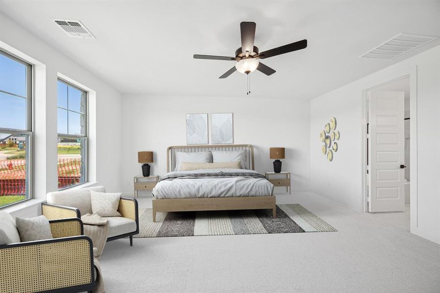 Furnished interior view inside a new home in Karis - Village Series, Crowley (Image 14). Furnished interior view inside a new home in Karis - Village Series, Crowley (Image 14).