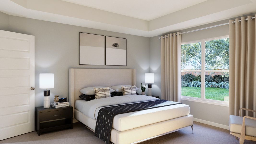 Representative furnished interior of a home built from the The Messina by Legend Homes in Granger Pines, Conroe (Image 12).