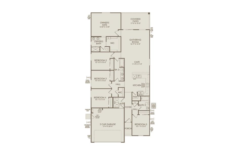 2D floor plan layout of this home in Festival Foothills, Buckeye, AZ (Image 3). 2D floor plan layout of this home in Festival Foothills, Buckeye, AZ (Image 3).