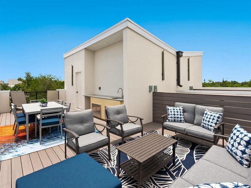 Exterior details and patio area of a home in , Sarasota (Image 25).