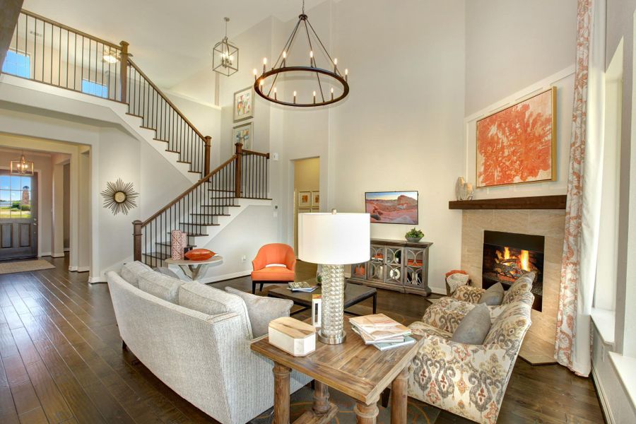 Furnished interior view inside a new home in The Hollows Canyon - 60', Lago Vista (Image 13). Furnished interior view inside a new home in The Hollows Canyon - 60', Lago Vista (Image 13).