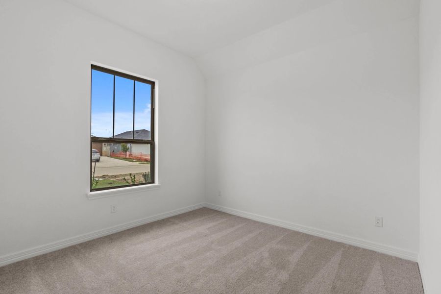 Third bedroom.  Sample product photo. Actual exterior and interior selections may vary by homesite. Photo may be virtually staged.