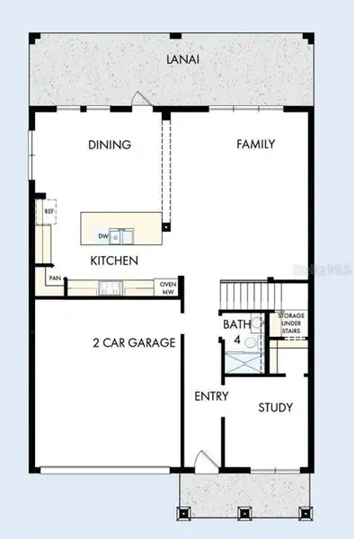 2D floor plan layout of this home in , Tampa, FL (Image 3).