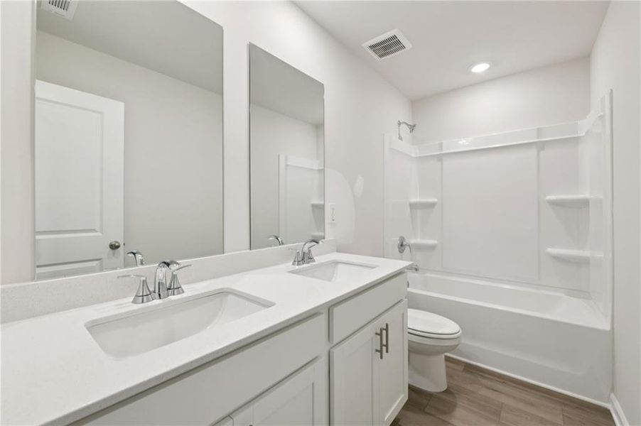 Furnished interior view inside a new home in Preserve at Mountain Creek, Pendergrass (Image 15). Furnished interior view inside a new home in Preserve at Mountain Creek, Pendergrass (Image 15).