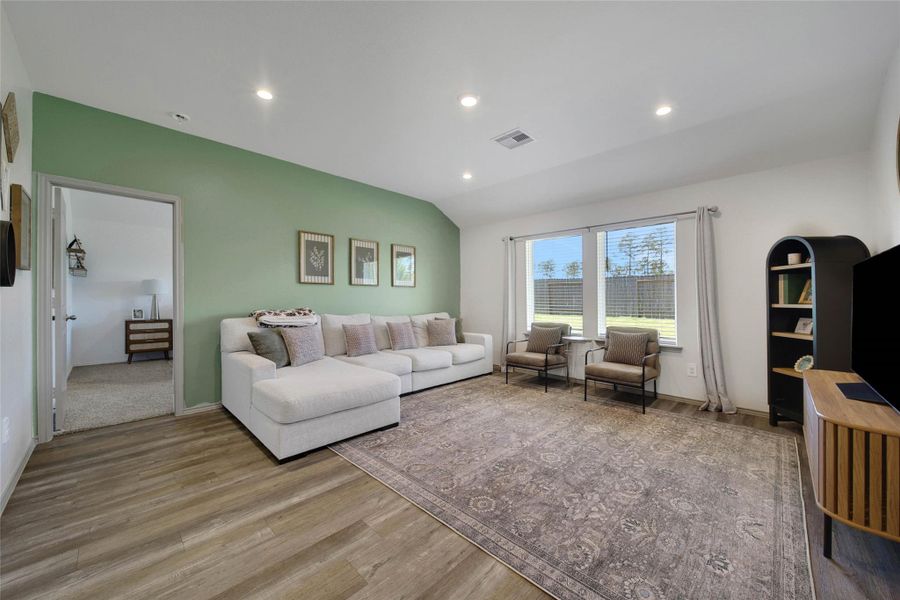 Furnished interior view inside a new home in The Canopies, Splendora (Image 8).