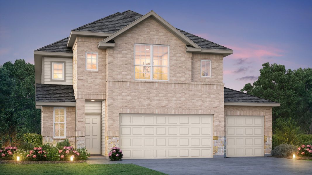 Elevation E 3-Car Garage