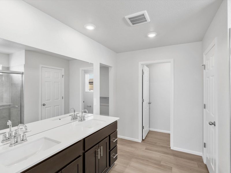 Furnished interior view inside a new home in Meridian Ranch, Peyton (Image 3). Furnished interior view inside a new home in Meridian Ranch, Peyton (Image 3).