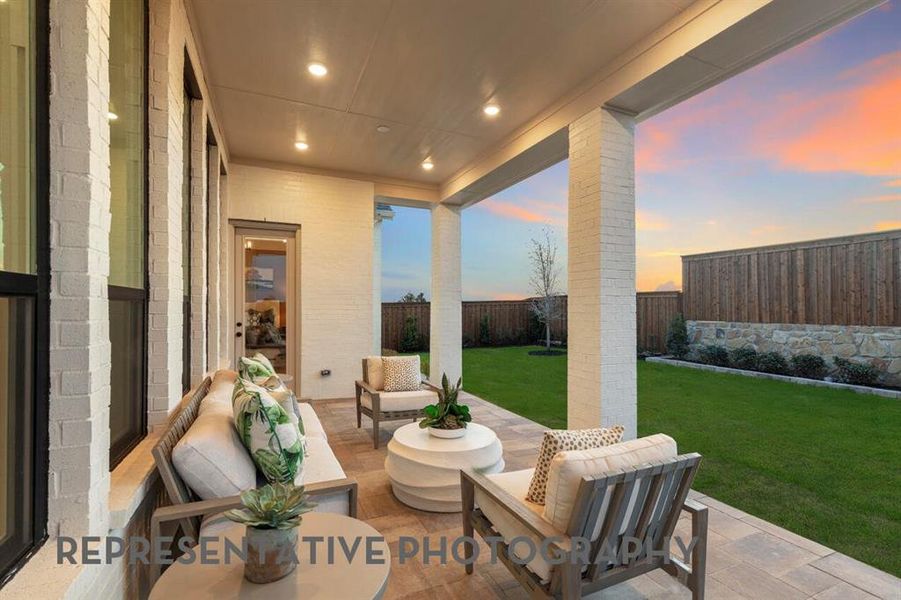 Exterior details and patio area of a home in Mosaic, Celina (Image 3).