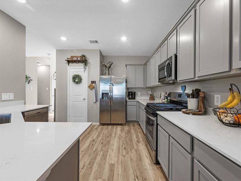 Ample cabinetry space