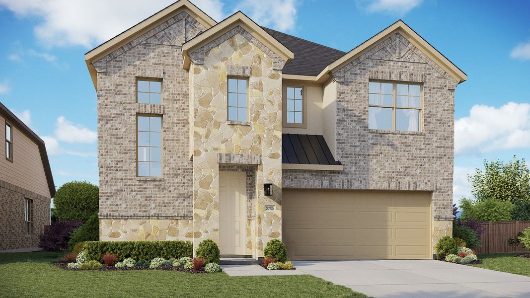 Front exterior of a home in the Clear Creek community, located in New Braunfels, TX (Image 8).