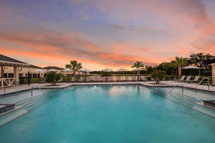 Evening View at Pool