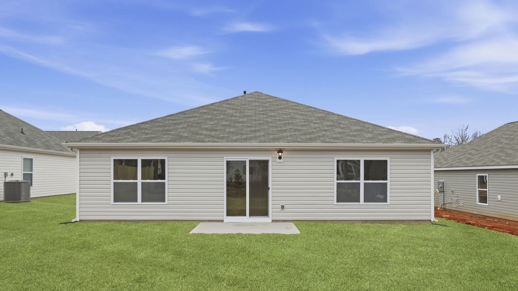 Exterior details and patio area of a home in Bentley Park, Greenwood (Image 3).